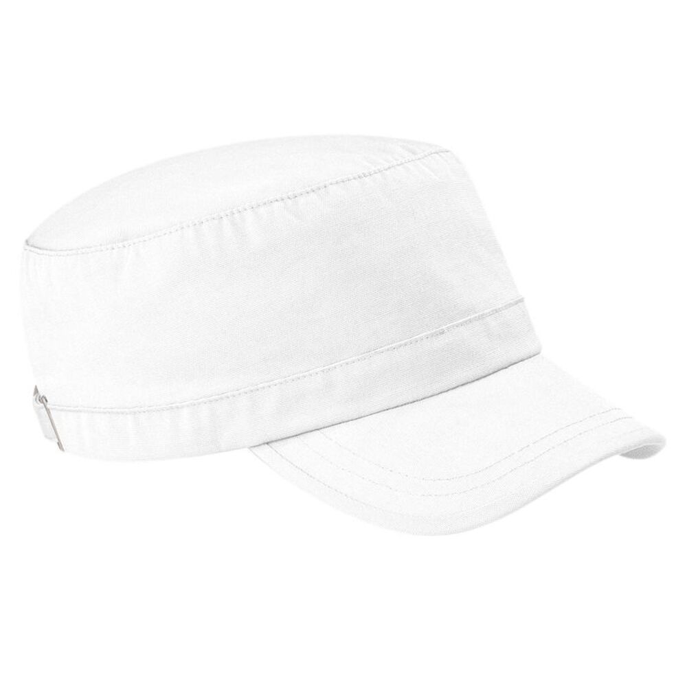 Beechfield Army Cap / Headwear (Pack of 2) / White
